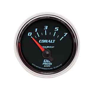 Cobalt Oil Pressure Gauge 2-1/16", electrical short sweep