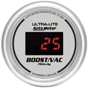 2-1/16" Ultra-Lite Digital Vacuum/Boost Gauge 30 Hg/30 psi