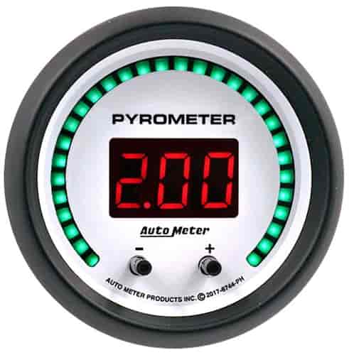 Phantom Elite Digital Pyrometer (EGT)  Gauge 2-1/16 in. - 2-Channel [0-2000 Degrees F (1100 Degrees C)]