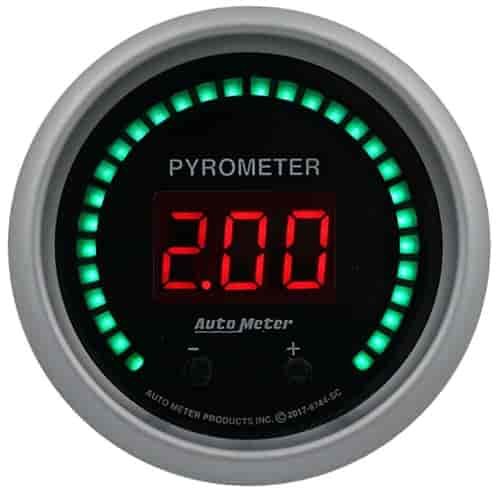 Sport-Comp Elite Digital Pyrometer (EGT)  Gauge 2-1/16 in. - 2-Channel [0-2000 Degrees F (1100 Degrees C)]