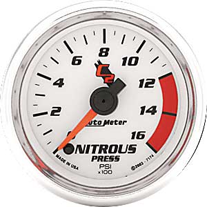 C2 Nitrous Pressure Gauge 2-1/16" Electrical (Full Sweep)