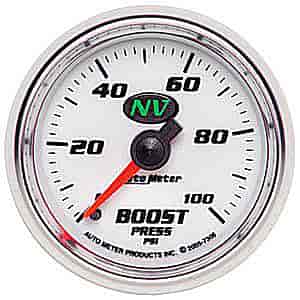 NV Boost Gauge 2-1/16" , mechanical full sweep