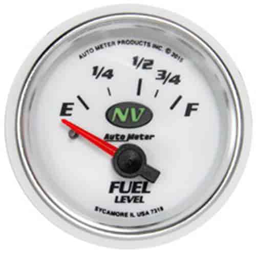NV Fuel Level Gauge 2-1/16" , electrical short sweep