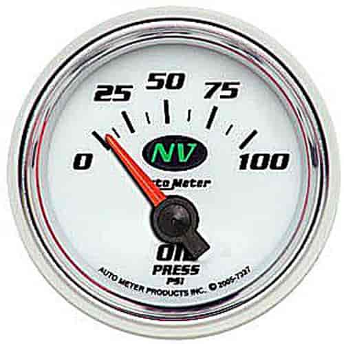 NV Oil Pressure Gauge 2-1/16" , electrical short sweep