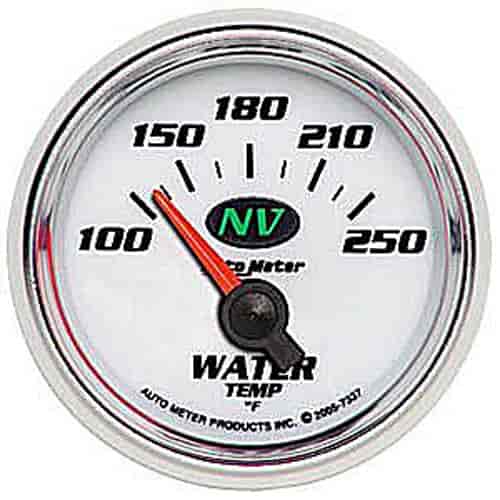 NV Water Temperature Gauge 2-1/16" , electrical short sweep