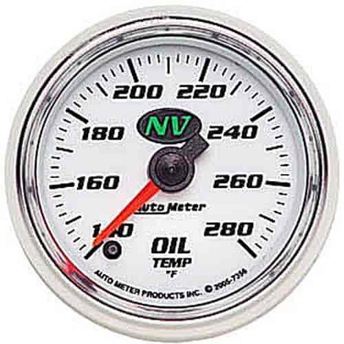 NV Oil Temperature Gauge 2-1/16" , electrical full sweep