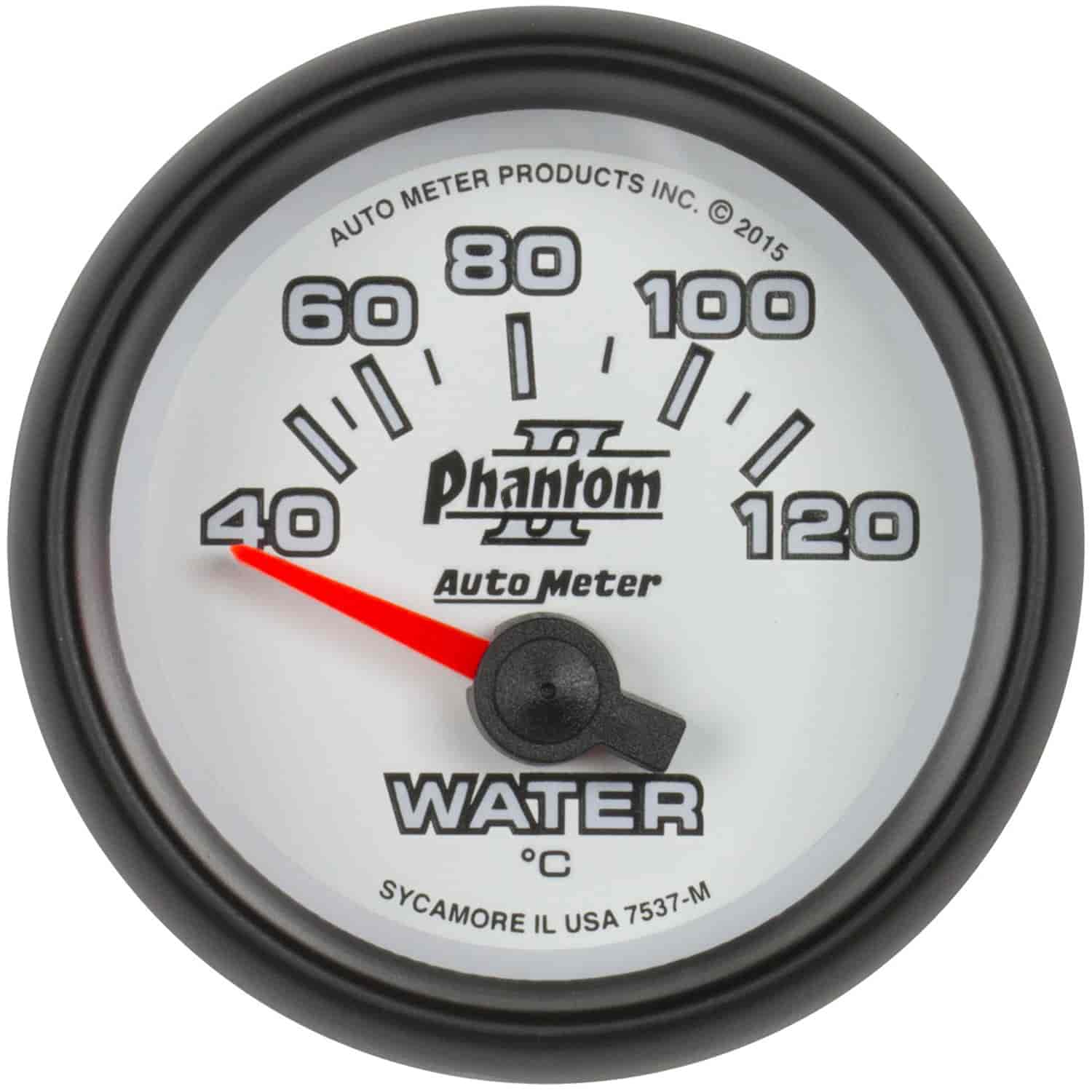 Phantom II Water Temperature Gauge 2-1/16" electrical (short sweep)