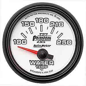 Phantom II Water Temperature Gauge 2-1/16" electrical (short sweep)