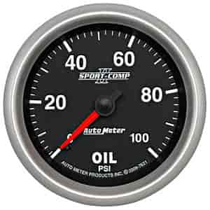 Sport-Comp II Oil Pressure Gauge 2-5/8" Mechanical (Full Sweep)