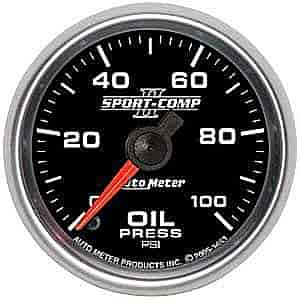 Sport-Comp II Oil Pressure Gauge 2-5/8" Electrical (Full Sweep)