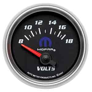Officially Licensed Mopar Voltmeter 2-1/16" Electrical (Short Sweep)