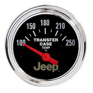Officially Licensed Jeep Transfer Case Temperature Gauge 2-1/16" Electrical (Short Sweep)
