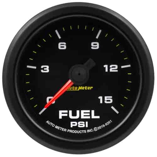 Environment Series Fuel Pressure Gauge 0-15 PSI 2-1/16" Black