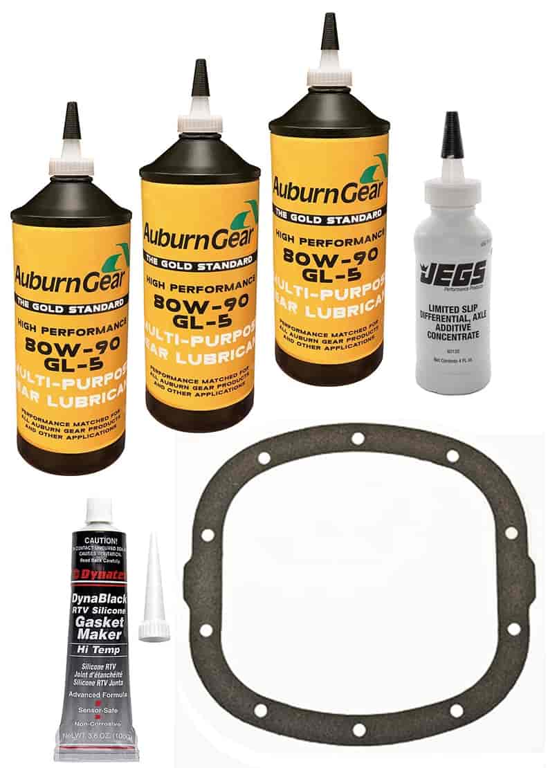 GM 7.500 in. 10-Bolt Differential Gear Oil Kit with Additive
