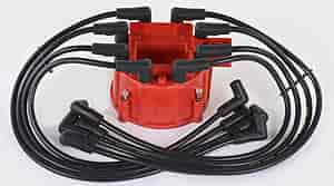 "Corrected" Distributor Cap & Spiral Core Wire Kit Red Cap