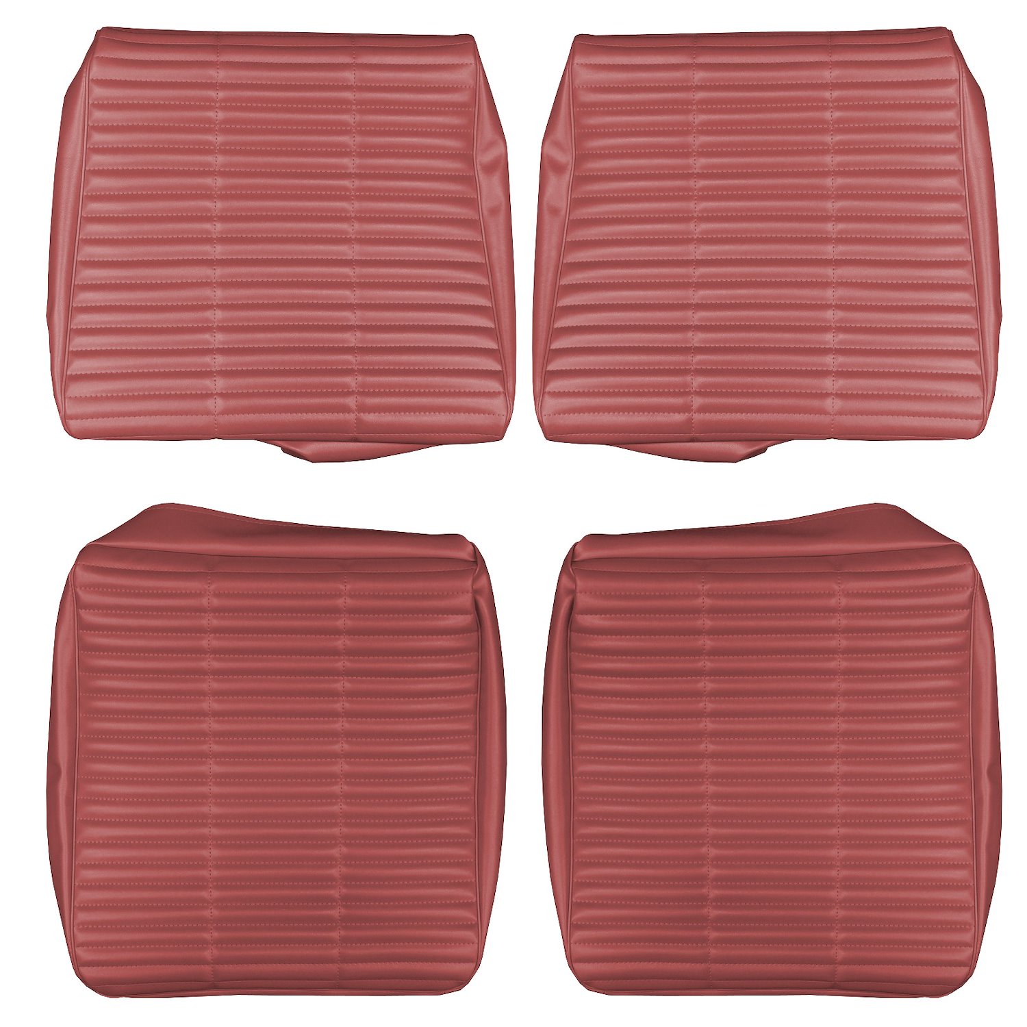 AA66CX00070520 66 CHARGER FASTBACK REAR BUCKETS - METALLIC RED