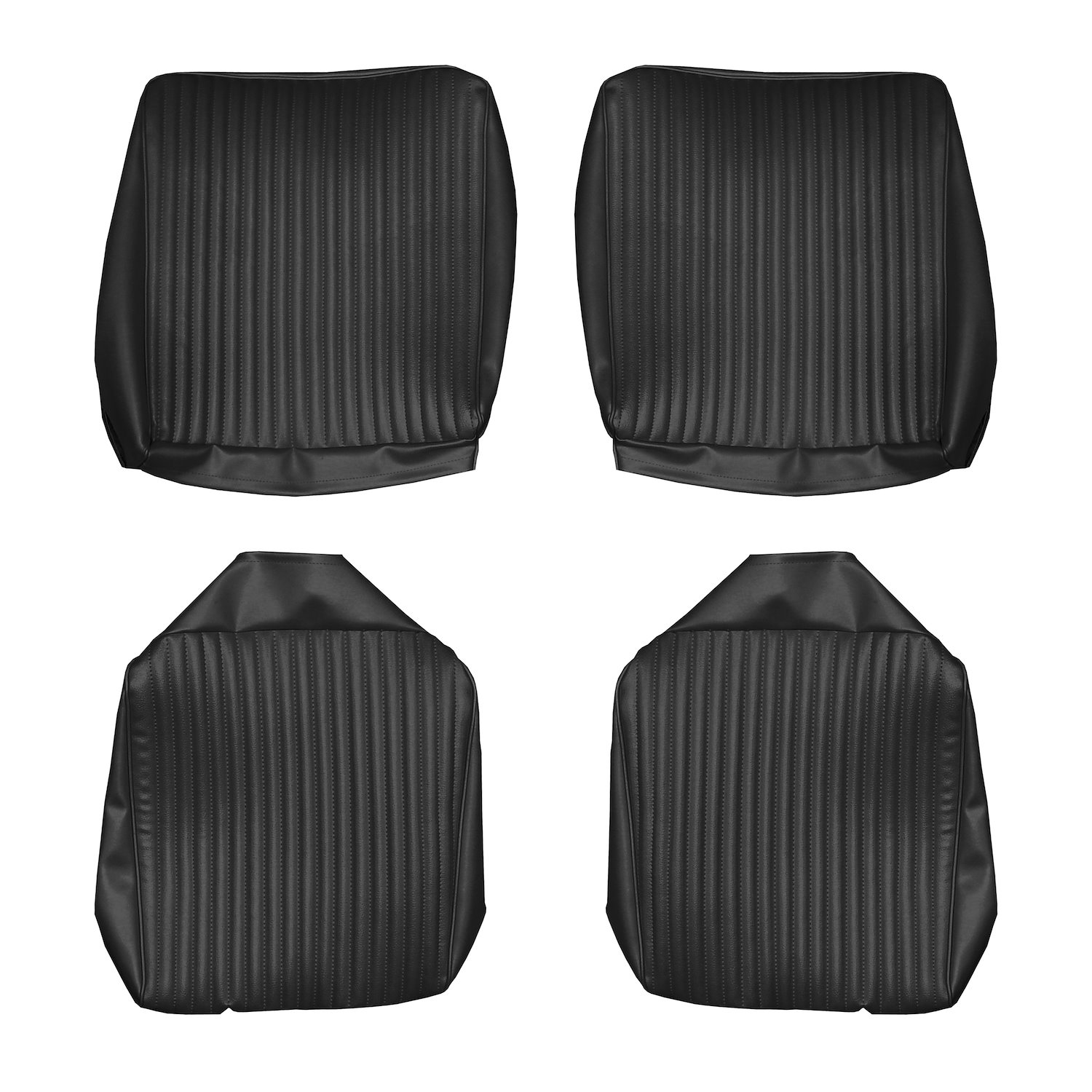 AA67CX00070100 67 CHARGER FASTBACK REAR BUCKETS - BLACK