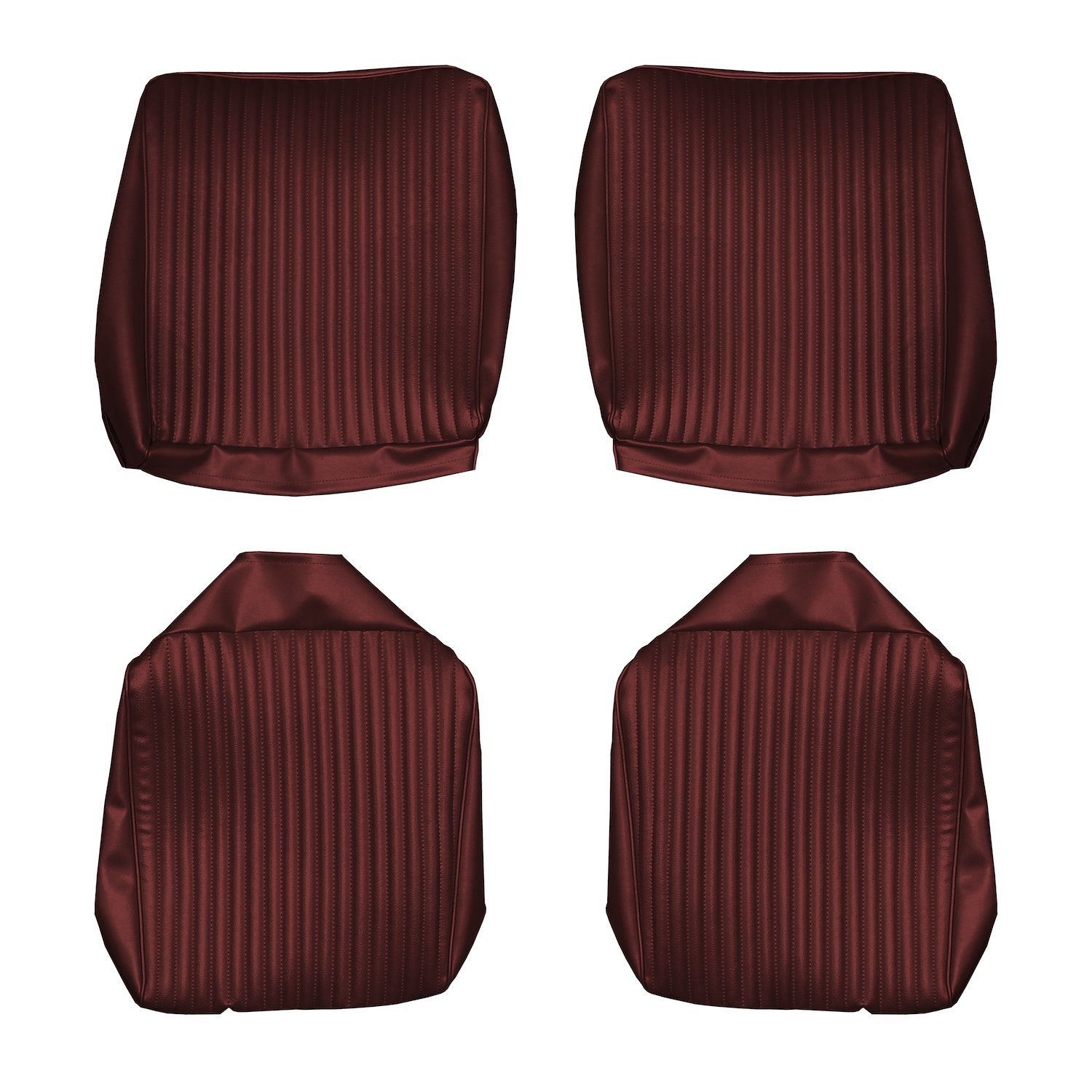 AA67CX00070520 67 CHARGER FASTBACK REAR BUCKETS - METALLIC RED