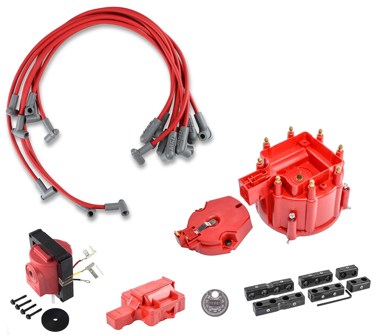 HEI Ignition Tune-Up Kit for 1974-1990 Small Block Chevy [Red]