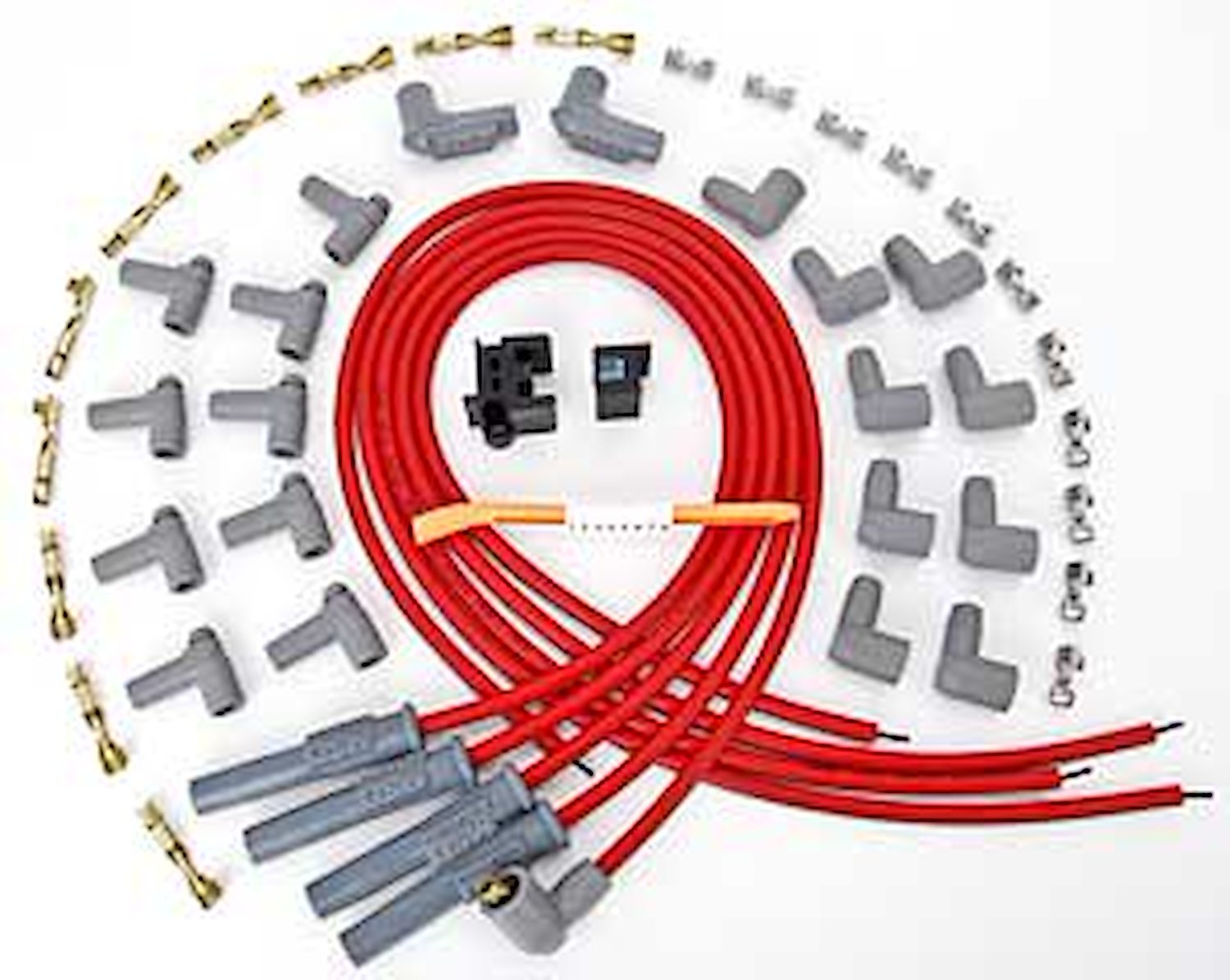 Red 2-in-1 Universal 8.5mm Spark Plug Wire Set 4-Cylinder