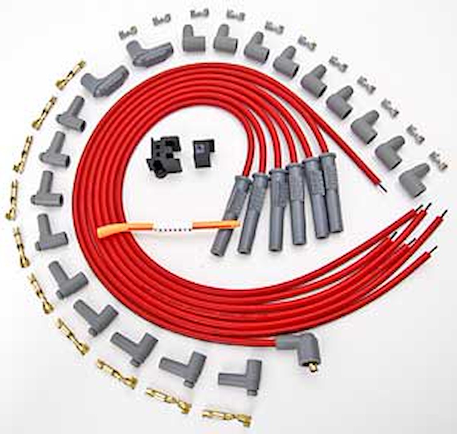 Red 2-in-1 Universal 8.5mm Spark Plug Wire Set 6-Cylinder