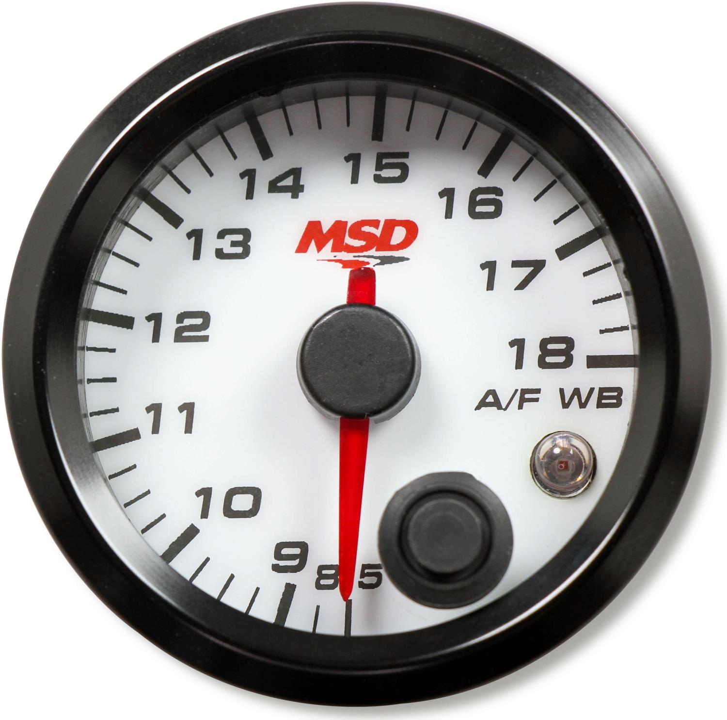2 1/16 in. Analog Wideband Air/Fuel Ratio Gauge Kit - White Face with Black Bezel