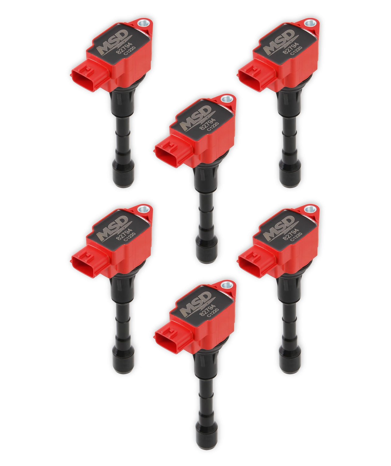 Blaster Series Ignition Coil Fits Select Nissan/Infiniti 3.7L Models, Red, Set of 6