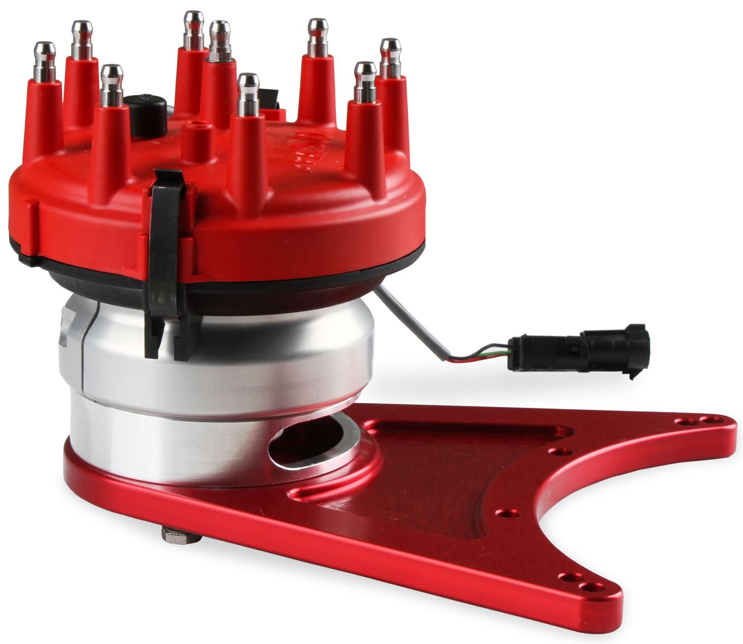 Pro-Billet Front Drive Distributor w/Adjustable Hall-Effect Sync Pickup for Big Block Chevy - Red HEI Cap