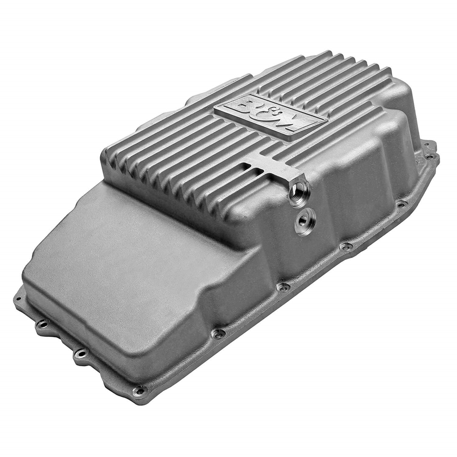 Cast Aluminum Hi-Tek Deep Transmission Pan for GM 8L90E Transmission [Natural Finish]