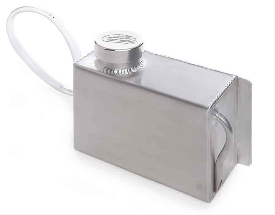 Aluminum Recovery Tank with Filler Neck & Cap Driver Side Inlet