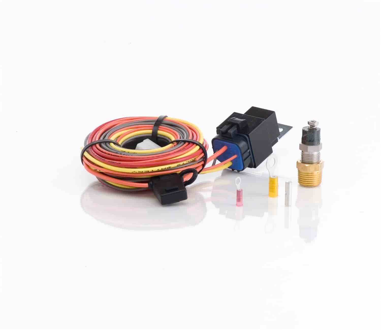 Single Fan Wiring Harness Kit 40-Amp Waterproof Relay