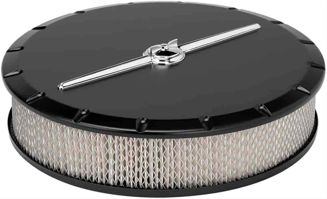 Round Billet Aluminum Air Cleaner Overall dimensions: 14-1/4" x 3-1/2"