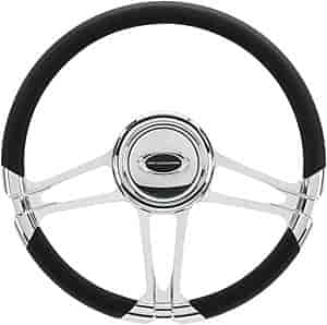 14" Steering Wheel "Monaco" pattern - Polished