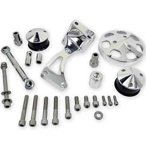 Serpentine Conversion Top Mount A/C Add-on Kit Small Block Chevy