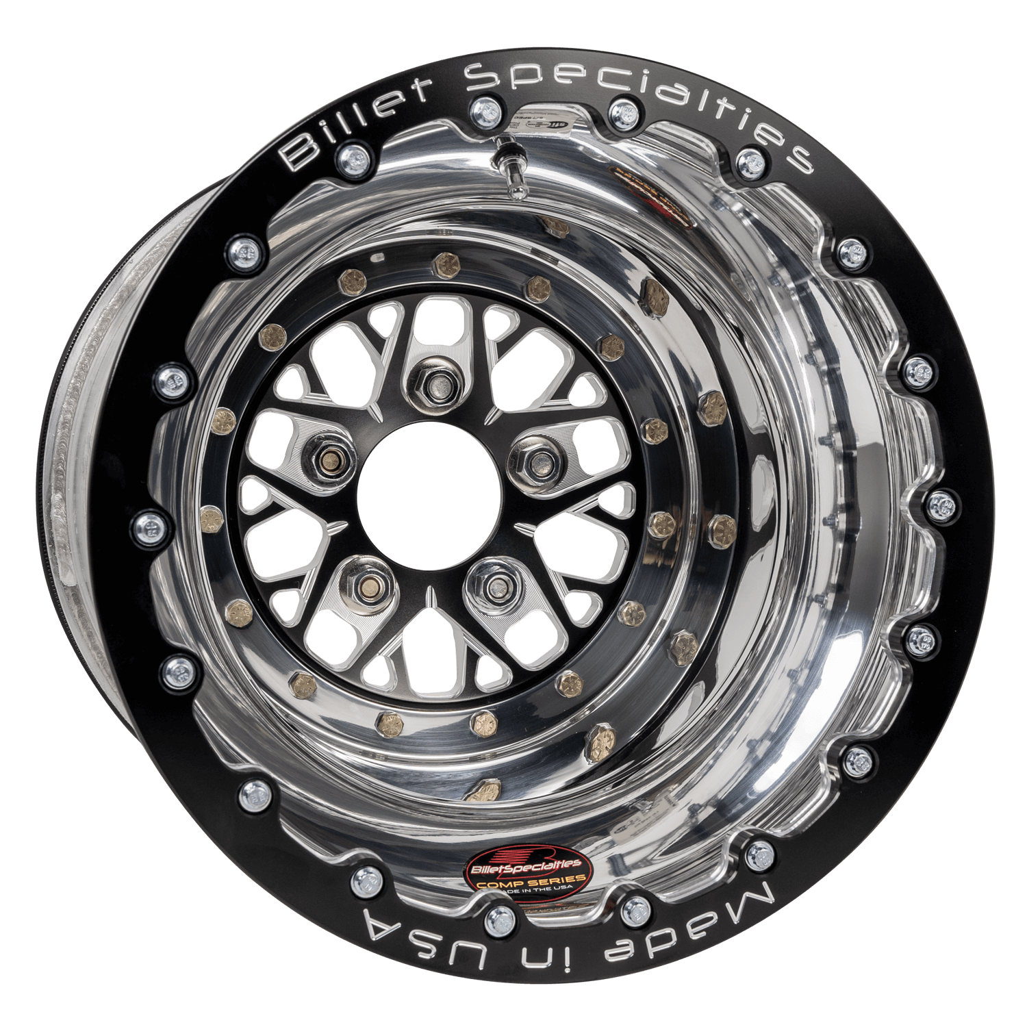 COMP 8 Double-Beadlock Wheel, Size: 15" x 10", Bolt Pattern: 5" x 4.75", Offset: 61 mm [Black Finish]