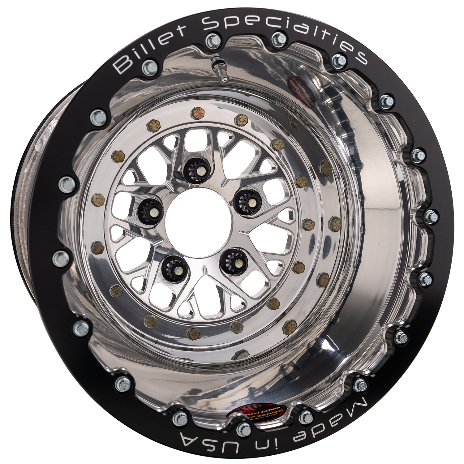 COMP 8 Double-Beadlock Wheel, Size: 15" x 12", Bolt Pattern: 5" x 4.75", Offset: 61 mm [Polished Finish]
