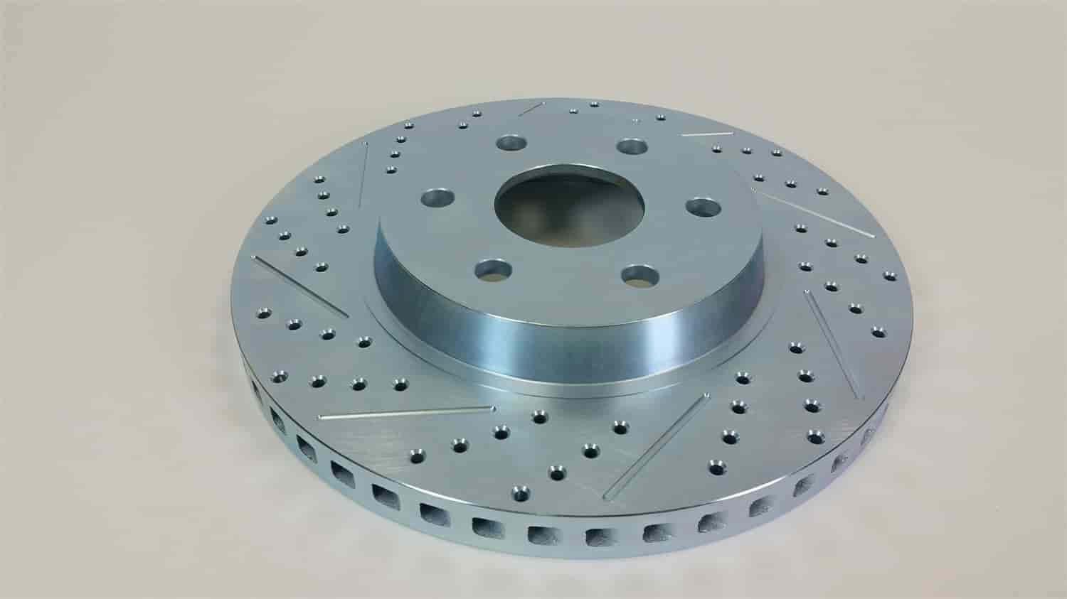 EradiSpeed1 Drilled and Slotted Front Rotor for GM Truck Front Systems, Size: 14" X 1.150", Bolt Pattern: 6 on 5.50"