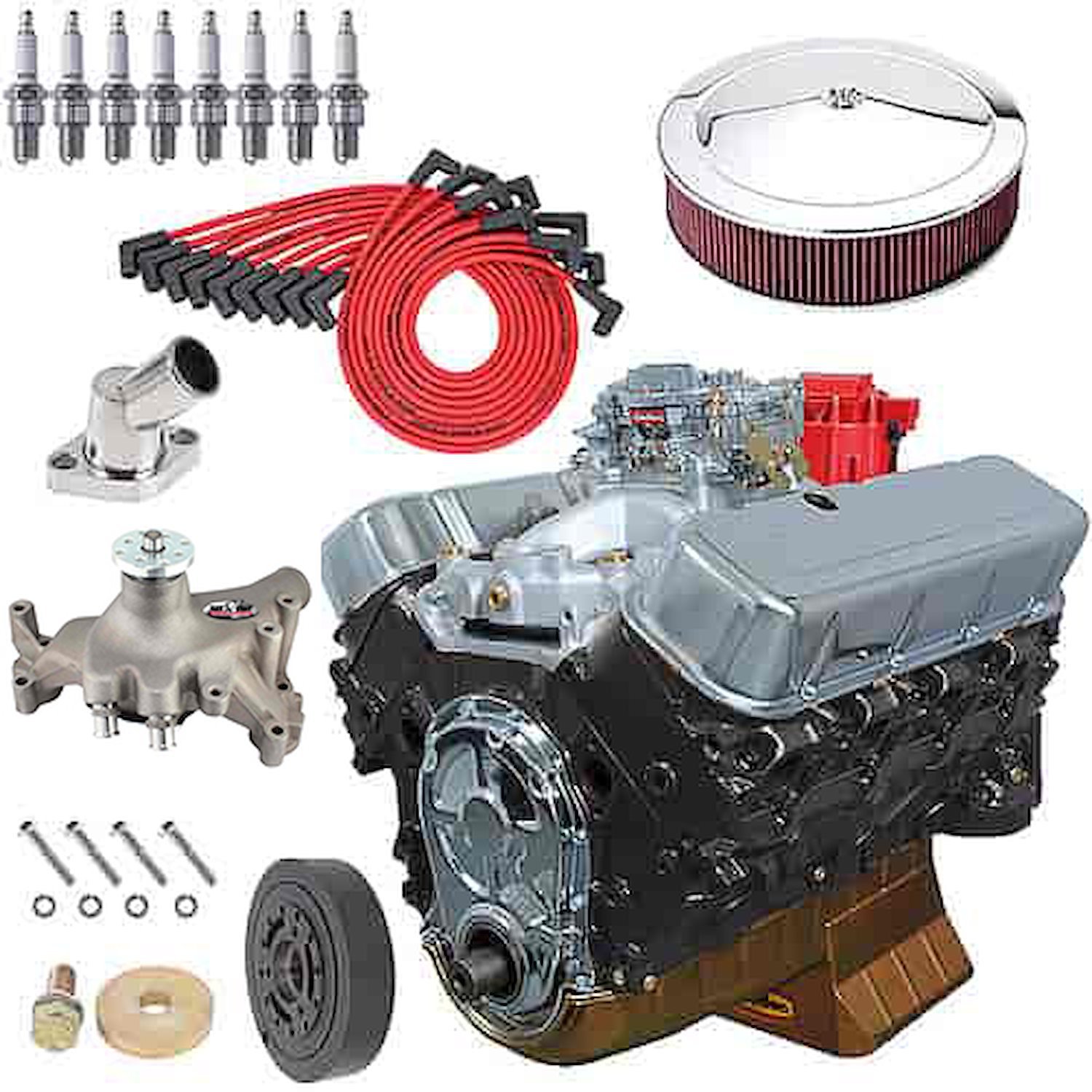 Big Block Chevy 496ci Dress Engine Kit, Includes: Water Pump & Bolts
