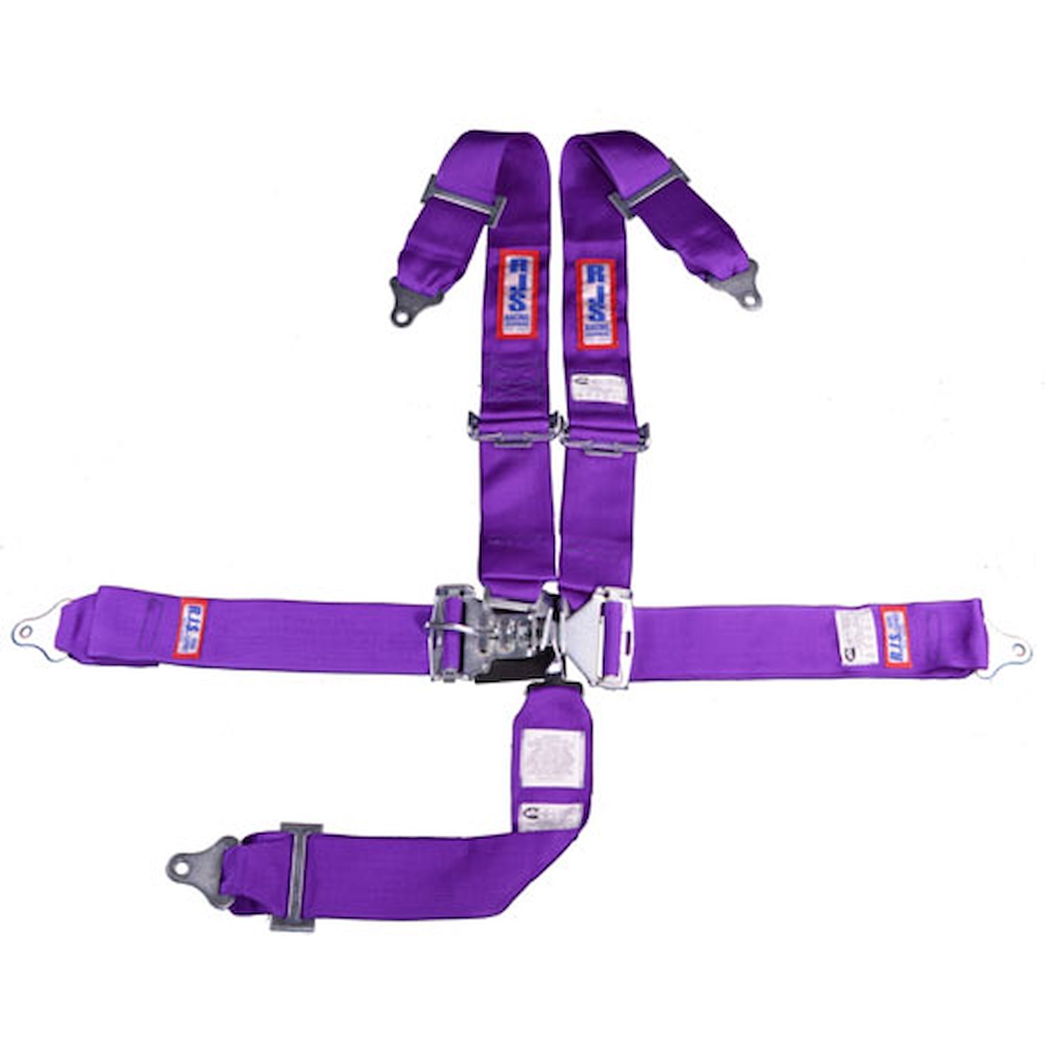 5-Point Latch and Link Racing Harness Purple