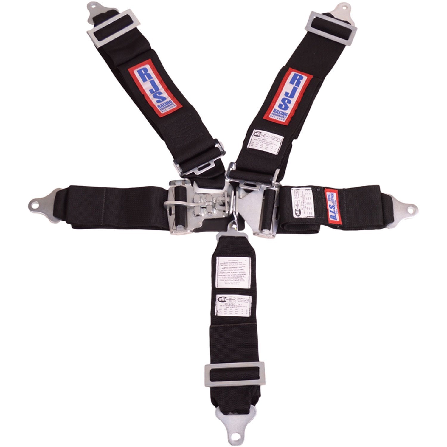 5-Point Latch and Link Racing Harness Black
