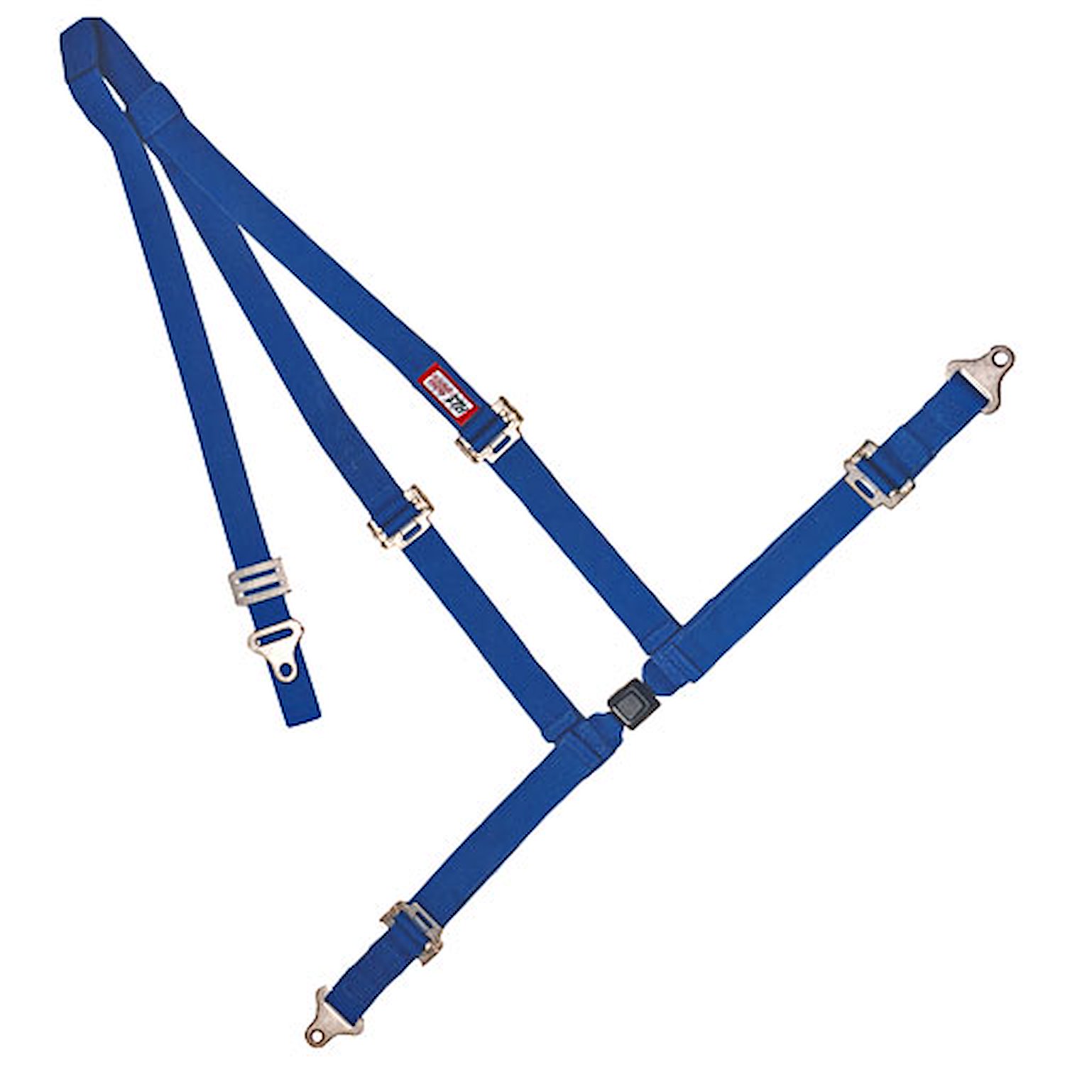 Buckle and Tongue Style Harness with Floor Mount Blue