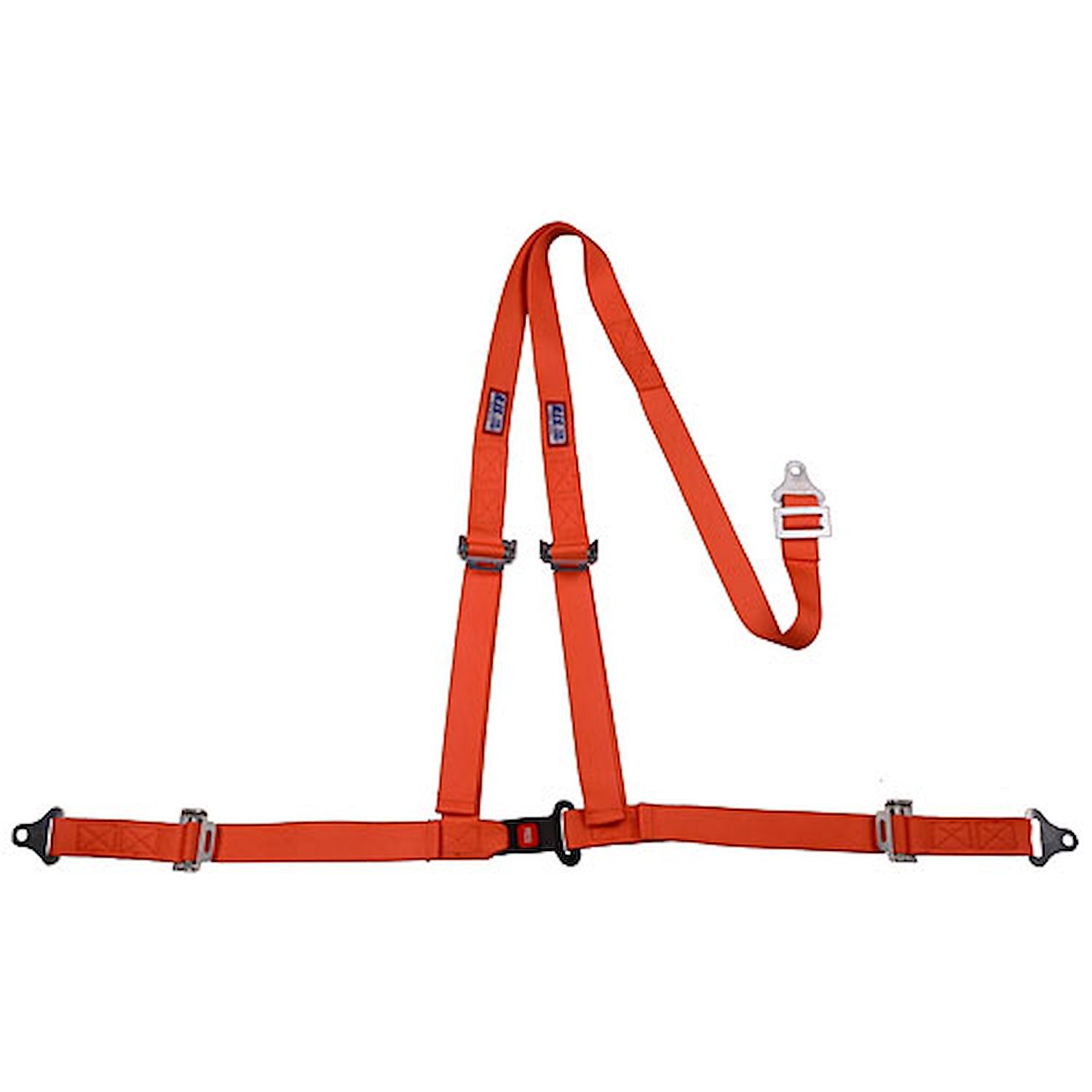 Buckle and Tongue Style Harness with Floor Mount Orange