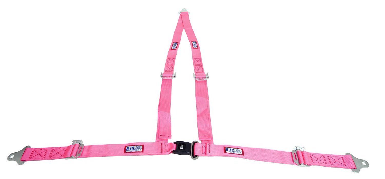 NON-SFI B&T HARNESS 2 PULL UP Lap Belt SNAP 2 S. H. Individual ROLL BAR Mount WRAP/BOLT HOT PINK