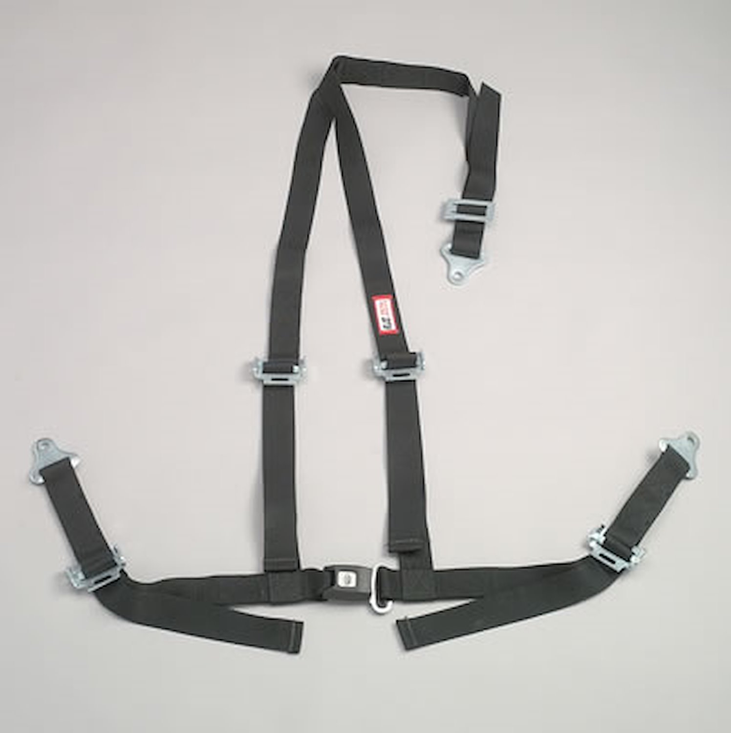 NON-SFI B&T HARNESS 2 PULL UP Lap Belt 2 S. H. V ROLL BAR Mount ALL SNAP ENDS w/STERNUM STRAP GRAY