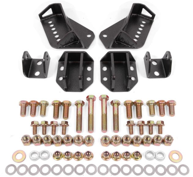 Rear Coil-Over Conversion Kit 1964-1972 GM A-Body - Black Hammertone Finish