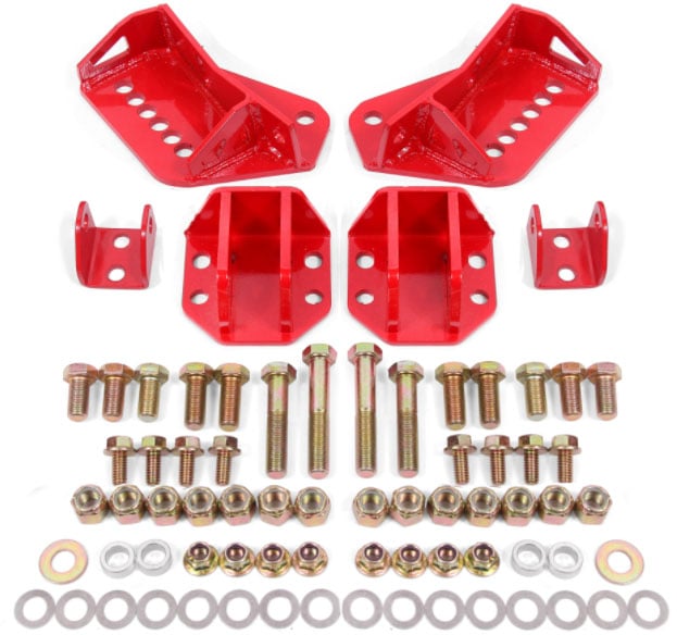 Rear Coil-Over Conversion Kit 1964-1972 GM A-Body - Red Powder-Coated Finish