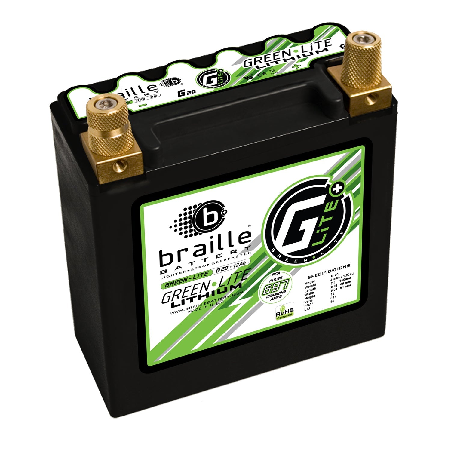 G20S Green-Lite Lithium Ion 12-Volt Battery BCI Group Size: 20L