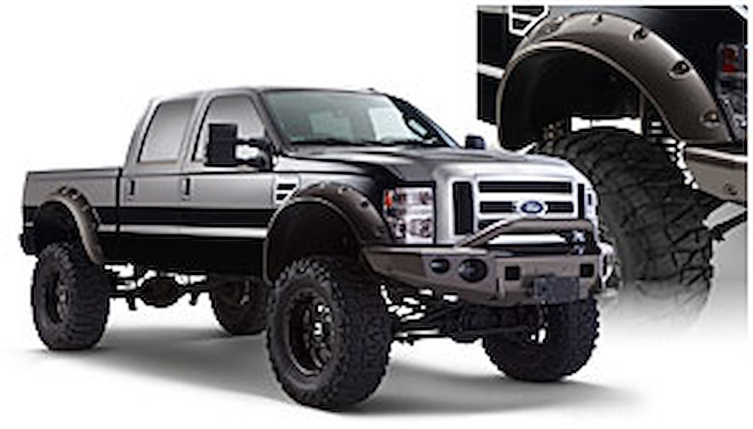 Cut-Out Style Fender Flares 2008-2010 F250/F350 Super Duty Pickup
