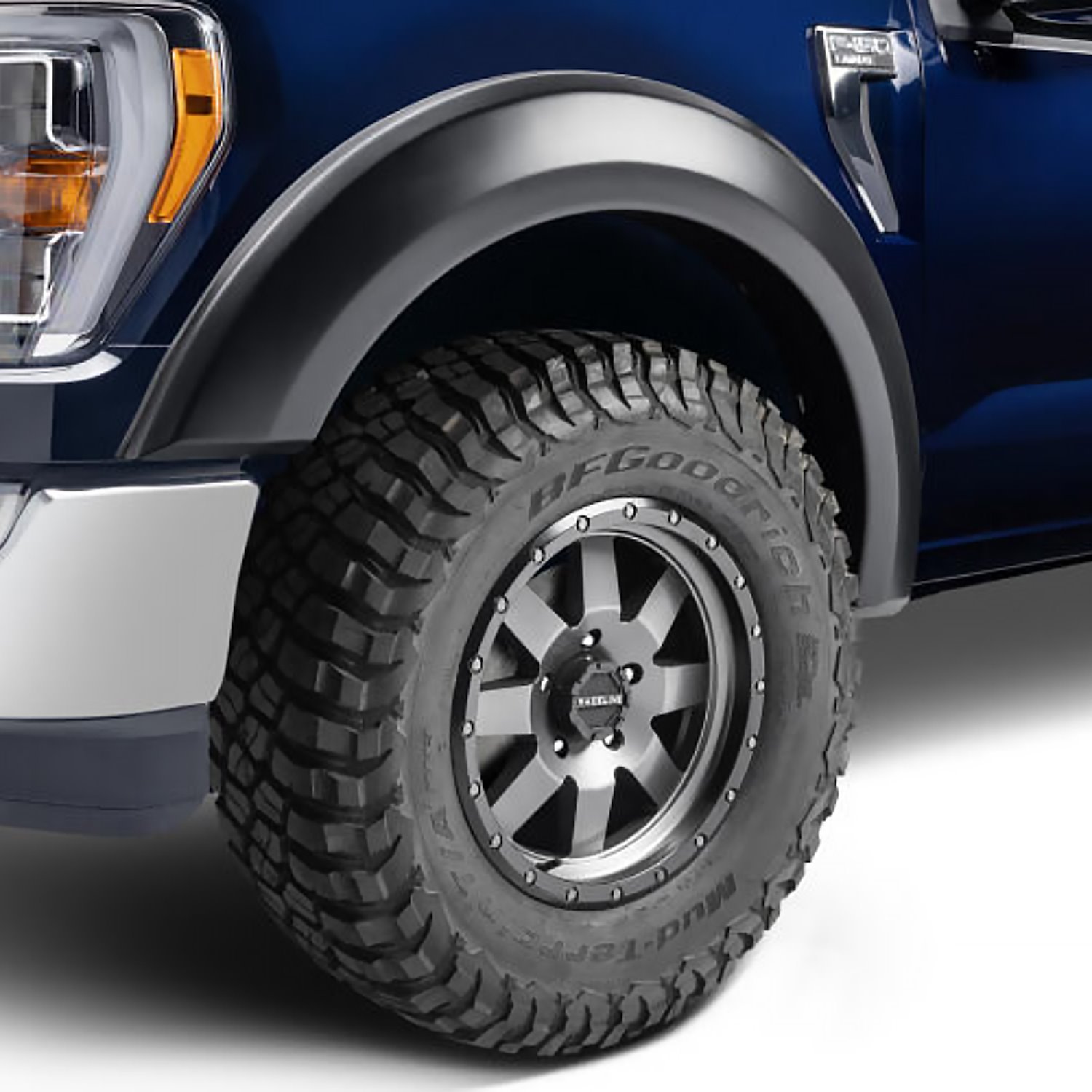 Extend-A-Fender Front Flares for Select Ford F-150 Trucks - Matte Black Smooth Finish