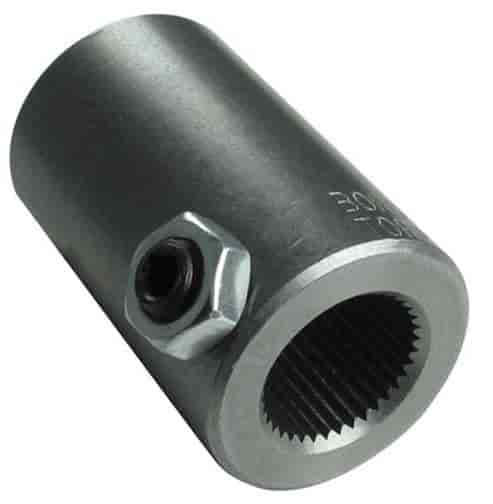 Steel Steering Coupler 1" Double D x 1-1/4" Smooth Bore